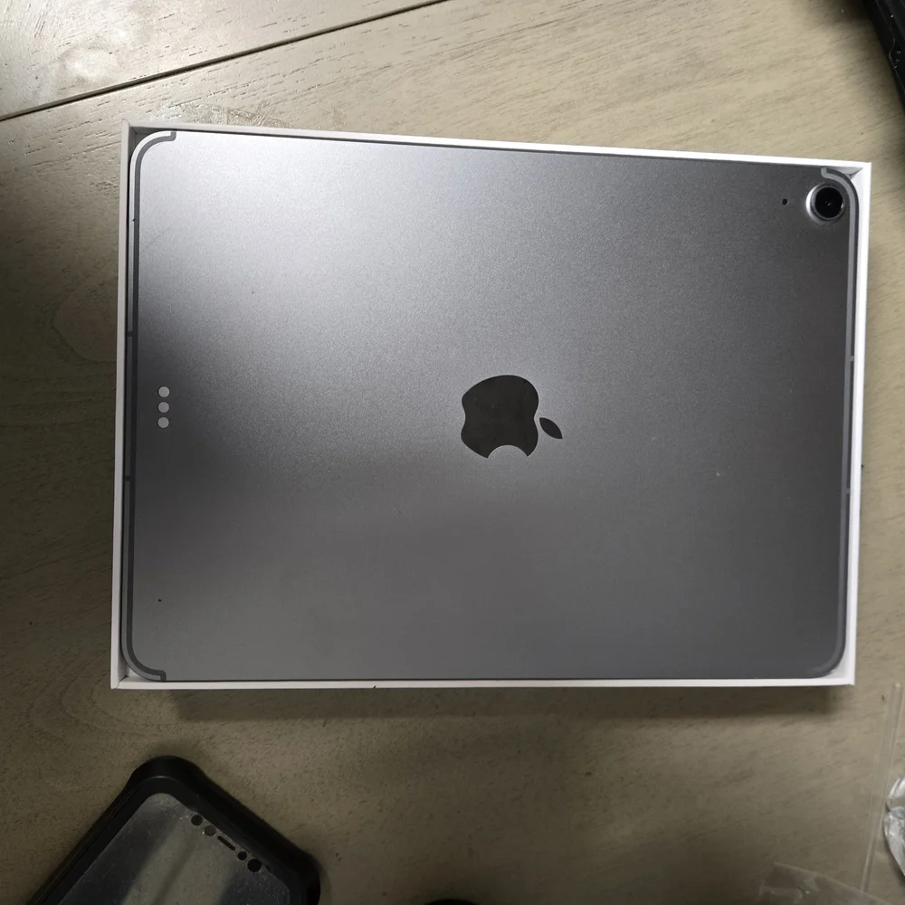 Apple Tablet with Silver Case